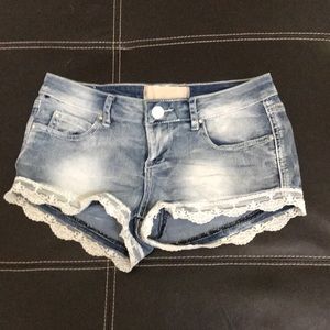Blue jean shorts with cute design